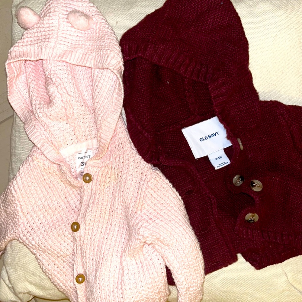 Bundle of baby girl cardigans